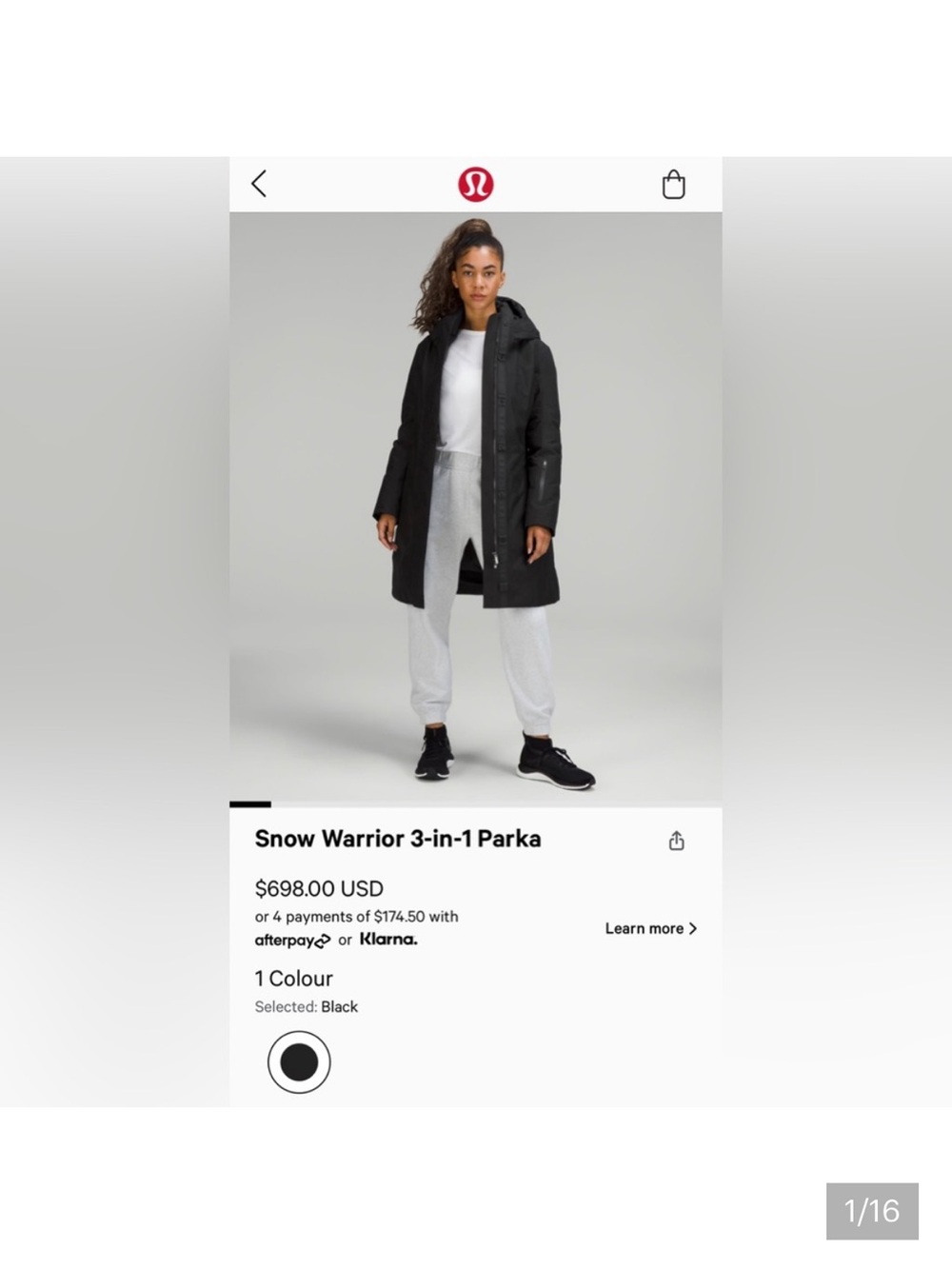 Lululemon 2-in-1 Black Rain Shell and Puffer Insert Jacket - Picture 2 of 6